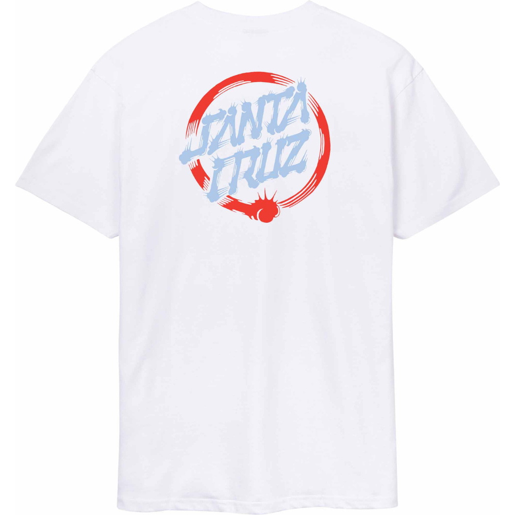 2026 Santa Cruz Mens Mako Dot Tee SCA-TEE-13726 - White